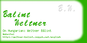 balint weltner business card